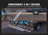 Motorcycle Carrier, 2-Bike 272.15KGS Aluminum Motorcycle Carrier Hitch Mount, Loading Ramp, Scooter V952-MTCYSJLZ600BGLI5EV0