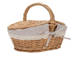 Wicker Picnic Basket with Double Lids Handle Removable Liner Hand Woven Picnic Basket for Outdoor V1294-YM0901-3111250045811