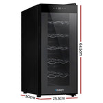 Devanti Wine Fridge Cooler 12 Bottles WC-35C-12B-BK