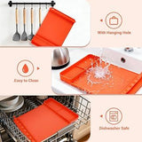 2 Pack Silicone Grill Tool Mat 16 x 11.5 Inch Heat Resistant NonSlip BBQ Utensil Mat, Outdoor V1188-MS-824-003