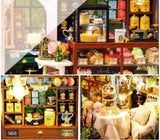 Dollhouse Miniature with Furniture Kit Plus Dust Proof and Music Movement - Rosa Garden Tea V178-13578