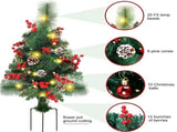 Solar Christmas Tree Garden Stake Lights Outdoor Christmas Tree Lighted Yard Decorations V1294-YM0703-230713TW01-4