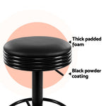 Artiss 4x Bar Stools Leather Padded Gas Lift Black BA-TW-T7009-CB-BKX4