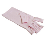 5-Pair Pink UV Protection Fingerless Gloves for Nail Art Curing and Cycling Sun Protection - Made of V888-ELOSUNG39417