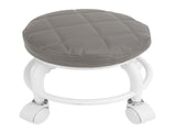 Low Roller Seat PU Leather Low Stool Mute Wheel Swivel Low Height Round Roller Chair for Home Office V1294-YM0901-3116240026812
