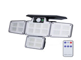 LED Solar Lights Outdoor 4 Adjustable Heads Motion Sensor Light 450LM 3 Modes Wide Angle Wall Light V1294-YM0523-3119210270711