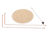 Dowsing Rods Kit Copper Divining Rod Pendulum Pendant Divination Mat for Ghost Hunting Water V1294-YM0901-3111240239411