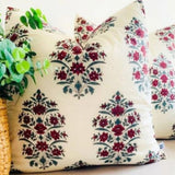 1x Kolka Cotton Gulbahar Quilted Euro Sham Superior Quality High Durable - Ruby V563-0043