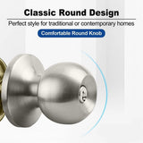 Satin Nickel Keyed Alike Entry Door Knob and Deadbolt Set, Stainless Steel, 3 Piece V1370-AZ4-08110