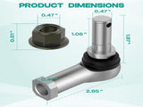 Club Car Tie Rod Ends, Precedent End Set Fits for 2004-Up and Tempo 2018-Up Gas or Electric Golf V1259-DP01-A-5433