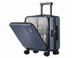 Wanderlite 20" Luggage Suitcase Front Pocket Travel Carry On Dual TSA Navy LUG-ABS-POK-20-NA