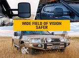 Front Pair Extendable Towing Mirrors Fit for Nissan Patrol GU/Y61 1997-2016 Manual Foldable Split V985-TOWINGMIRRORSNS