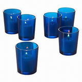 40 Pack Blue Glass Votive Tealight Candle Holders House Party Centerpiece Xmas Wedding Decor Glass V382-BLUCHX40