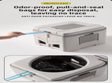Portable Travel Toilet with Integrated Dual Storage Wings & Odor-Proof Lid Ergonomic Reusable V888-ELOSUNG52095