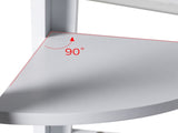 Levede 5 Tier Corner Shelf Wooden Storage White BO1013-WH_NZ