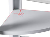 Levede 5 Tier Corner Shelf Wooden Storage White BO1013-WH