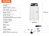 Fluid Extractor, 15 Liters Capacity, Pneumatic/Manual Oil Changer Vacuum Fluid Extractor with V952-SDCYQ15LQD20CAED3V0