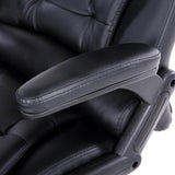 Artiss 8 Point Massage Office Chair Heated Seat Recliner PU Black MOC-09M-BK