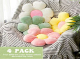 4 Pcs Flower Floor Pillows Cute Plush Flower Throw Pillows Daisy Floor Seat Cushion Chair Pads for V1258-DP02-WO-46