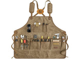 Chef Apron, Waterdrop Resistant Cotton Canvas Cross Back Adjustable Apron, 70*74.5cm V1192-AZ-W-0217