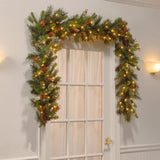 Christmas Garland with Lights - Battery Operated 274cm Wintry Pine 112_NATWP274