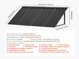 Fixed Metal Awning 1125 610 mm, Window Awning Door Canopy, Stable Triangle Steel Frame Awnings for V952-JSGDSZYP44INH0EP0V0