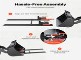 Pallet Forks, 1814 kg Clamp on Pallet Forks, 149 cm Total Length Heavy-Duty Tractor Fork with V952-TPHCKDJK60INXOZ1G001V0