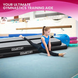 Powertrain Airtrack 20cm Thick 7m x 1m Inflatable Gymnastics Tumbling Mat Air Track - Black IFM-0701-GYBK