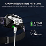 LED Headlamp Rechargeable 2 Packs - Super Bright Head Lamp with 5 Modes for Camping & Hiking Gear V1369-AZ3-W-22325