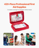 VEVOR First Aid Kit 420 Pieces Large Survival Bag Emergency Medical Supplies V952-JJBNL420JZYJPX7AQ001V0