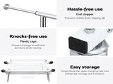 Artiss Clothes Rack Double Rod Airer Rail Coat Stand Adjustable Hanger HANGER-149H-D-SI