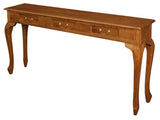 Queen Anne 3 Drawer Sofa Table - Light Pecan V199-ST003QALP