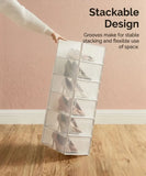 CARLA HOME 12-Pack Clear Shoe Storage Boxes - Stackable - White - Shoe Box Storage V178-36400