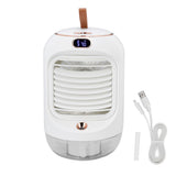 Mini Air Conditioner Humidifier Aromather 3 Gears 5 Blades USB Charging Night Light Water Cooling V1294-YM0523-3113220038611