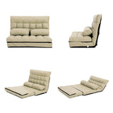 Lounge Couch Sofa Bed Double Seat Leather GEMINI BEIGE V274-FT-LS0713-BE