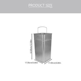 Large Galvanized Steel Outdoor Garbage Can with -Resistant Finish, Trash and Recycling Storage Bin V1192-AZ-W-25470