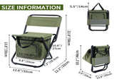 3-in-1 Outdoor Folding Chair with 10L Insulated Bag Lightweight, 300LBS Capacity, All-Season V1107-CS-OLGPFGG27