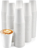 1200 White Disposable Coffee Cups 8oz Extra Strong Takeaway Paper Take Away Bulk V563-PA0876-50-1BOX