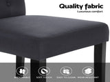 Artiss Dining Chairs Set of 4 Linen Parsons Chair Dark Grey UPHO-C-DIN-1026-GYX4