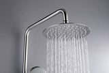 2023 Brushed Nickel Solid Stainless Steel 304 made shower set w diverter 200 mm head sprayer hand V549-NICKELSHOWERSET