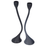 Candle Holder Zinc Alloy High Foot European Style Romantic Simple Retro Black Candlesticks for Bar V1294-YM0715-3115220047511