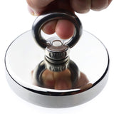 Salvage 250KG Recovery Magnet Hook Countersunk Hole Eyebolt Treasure Hunting Fishing V324-MAG-D80