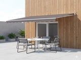 Outdoor Folding Arm Awning Retractable Sunshade Canopy Grey 4.0m x 2.5m V63-842741