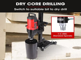 BAUMR-AG 3200W 280mm Wet/Dry Core Drill w/ Wheeled Stand & 102mm Bit Combo, for Concrete Coring Hole V219-DRLCREBM28WA-102