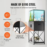 VEVOR Aquarium 20 Gallon Fish Tank 25.6 x 16.5 x 31.9 in Steel and MDF Turtle Tank V952-GMZSZXZJMBXGS21QGV3