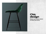 Artiss 4x Bar Stools Velvet Chairs Green BA-K-0222-GRX4