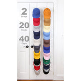 18 Hat Racks Hold up to 40 caps Over Door Organizer Baseball Hat Organizer Over Door V1366-AZ2-W-12350