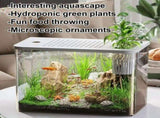 Fish Tank Aquarium Transparent Desktop Tank Turtle Aquarium Small Aquariums Decorative Fish V1369-AZ3-W-12668