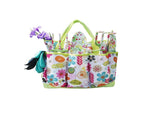 Green 9-Piece Floral Garden Tool Set for Women Complete Gardening Kit with Tote Bag, Pruners, and V888-ELOSUNG17700