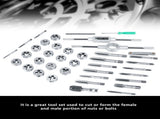 40Pcs M3-M12 Screw Nut Tap and Die Set with Wrenches and Thread Gauge Heavy Duty Hand Tools V1294-YM0901-DE-JY04295